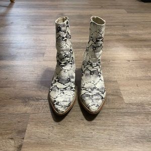 Matisse Caty snakeskin bootie